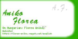 aniko florea business card
